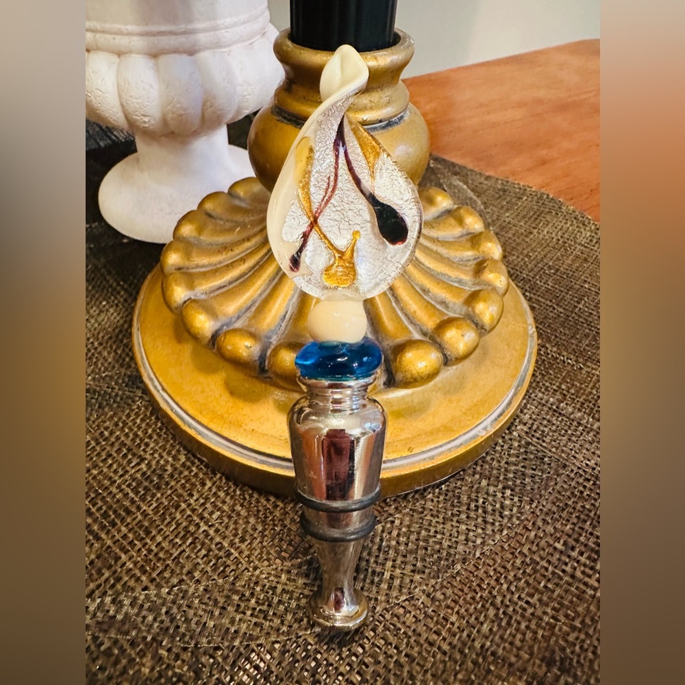 ARTFUL CABOCHON WINE  STOPPER CORK 🍷 GREAT CONDITION - Picture 3 of 4